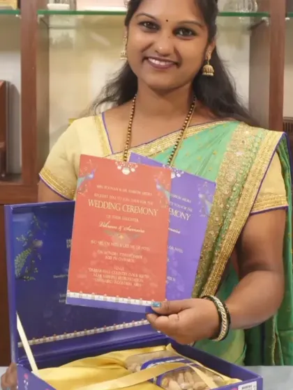 Another happy customer with her premium blue wedding invitation box. I love helping couples find the perfect start to their forever.
