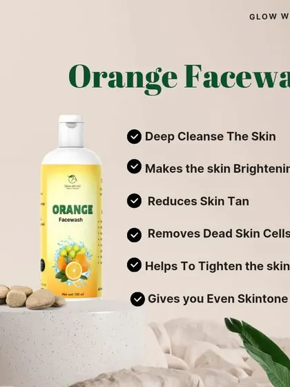 My Orange Facewash is great for deep cleansing, brightening, and reducing skin tan. It gives you an even skin tone.