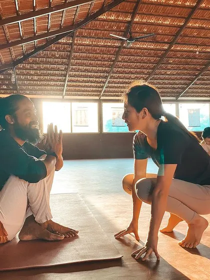 The connection between teacher and student is where the real learning happens. I make time for personal conversations, creating a space of trust and openness where you can ask questions and deepen your understanding of the yogic path.