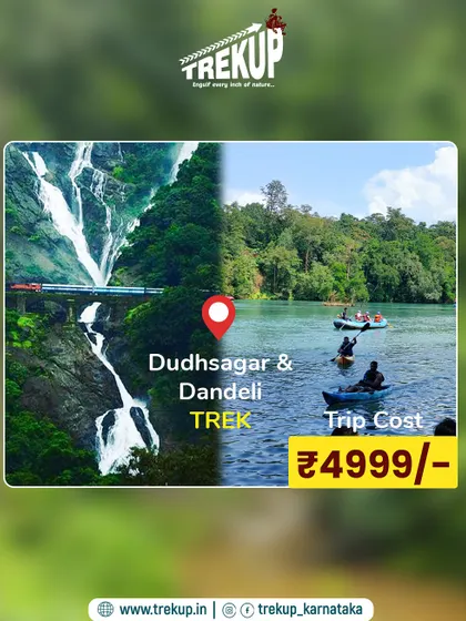 The perfect combo trip: the Dudhsagar trek and Dandeli's water adventures, all for under 4999 rupees. This package offers the best of both worlds, from jungle trails to river rapids.