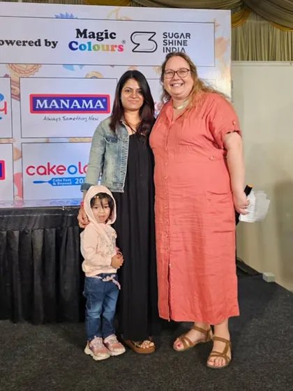 Sharing my proud moment with my daughter and one of the international judges. My family is my biggest inspiration.