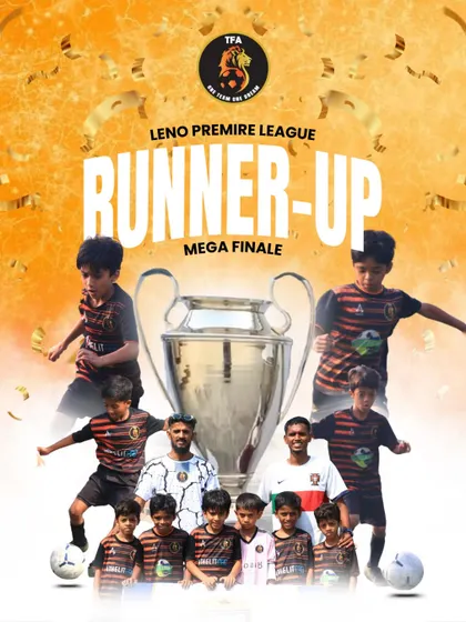 Our U9 team fought hard to secure a runner-up position in the Leno Premiere League Mega Finale.