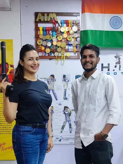 We were happy to welcome actress Divyanka Tripathi Dahiya to our range. Here she is with one of our coaches, ready for her session.