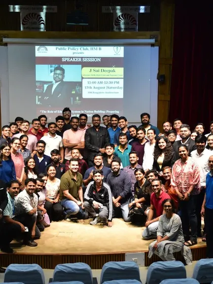 A group photograph with the enthusiastic students after my session at IIM Bangalore. Their energy and engagement are truly encouraging.