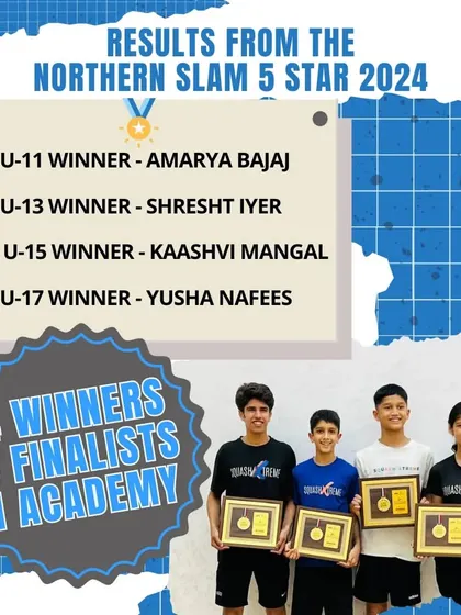 A clean sweep at the Northern Slam 5 Star 2024, with four winners from our academy across different age categories.