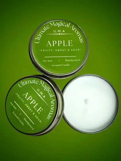My 'Apple' mini candle, a fruity, sweet, and sour fragrance that is crisp and delightful.