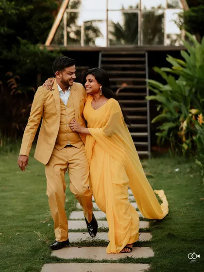 A duplicate of the happy walking shot, perfect for showcasing the couple's joyful connection.