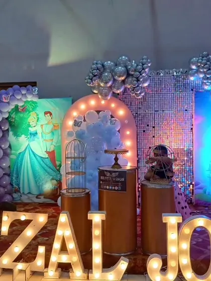 Another detailed view of the princess stage, highlighting the different textures and layers of the decor.