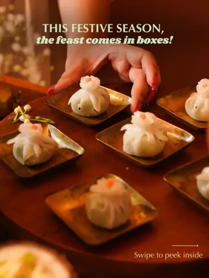 These delicate, handcrafted dumplings are a highlight of my festive menu. This shot captures the artistry and attention to detail I put into every single bite, offering a glimpse into the gourmet quality you can expect from my kitchen.