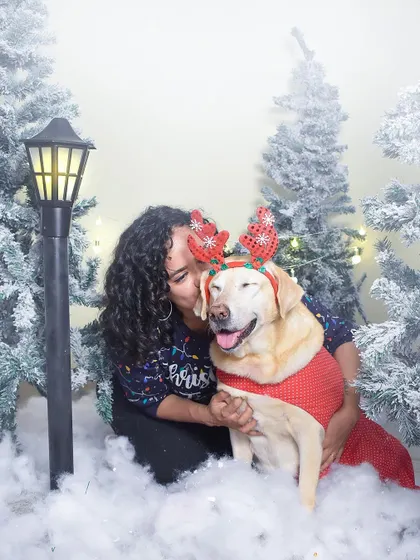 A dreamy winter wonderland, right in the studio! Themed holiday shoots are a fantastic way to create unique and festive memories with your pets that you can cherish for years to come.