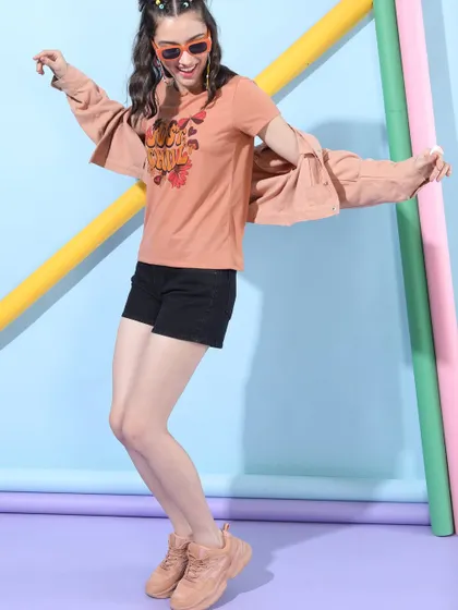 A dynamic shot of the "Just Chill" outfit, showing movement and the easygoing nature of the styled look.