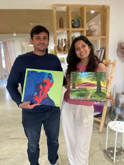 The same couple from image 236, showing that our studio is a place people love to return to for more creative dates.