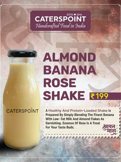 This Almond Banana Rose Shake is a healthy and protein-loaded treat. We blend the finest bananas with low-fat milk and almond flakes, with a hint of rose for a delightful taste.