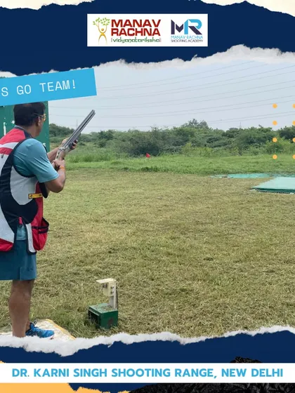 An athlete takes aim during our internal trap and skeet competition. We provide regular competitive opportunities to ensure our shooters are always ready for the big stage.