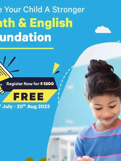 This announcement for our free registration offer is a great opportunity to give your child a stronger foundation in Math and English.