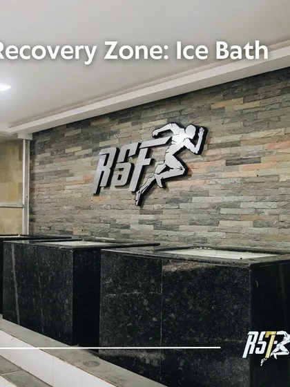 The Recovery Zone, featuring our custom-built ice baths. This area is a critical part of our facility, providing athletes with essential tools for cold water immersion to accelerate recovery.