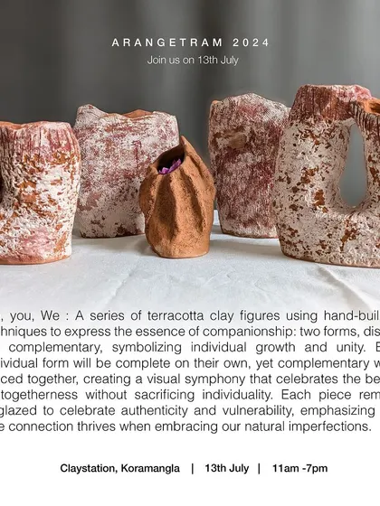 Meet Rachna, a solopreneur who explores her creative side through the meditative art of hand-building. Her Arangetram collection, "Me, you, We," is a series of unglazed terracotta figures expressing companionship and celebrating the beauty of togetherness without sacrificing individuality.