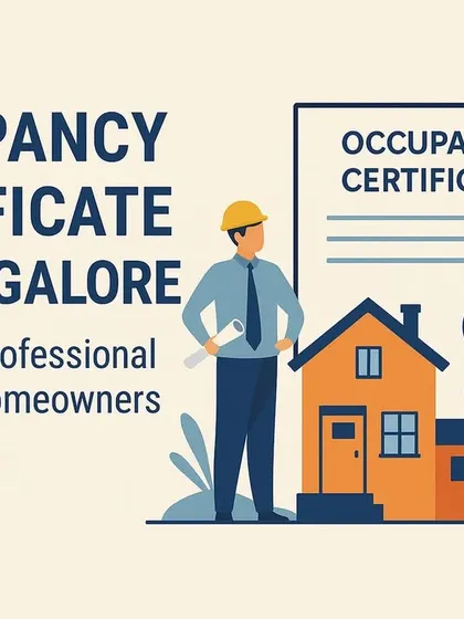 Securing an Occupancy Certificate (OC) is a non-negotiable step for legal possession of a property in Bangalore. This graphic explains its importance. I manage the entire process for homeowners and builders, from documentation to final approval, ensuring your property is fit for occupation.