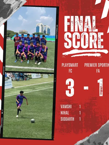 A strong 3-1 victory for Playsmart FC over Premier Sporting FA in the Youth Premier League quarter-finals. A great team effort that takes us into the semis.