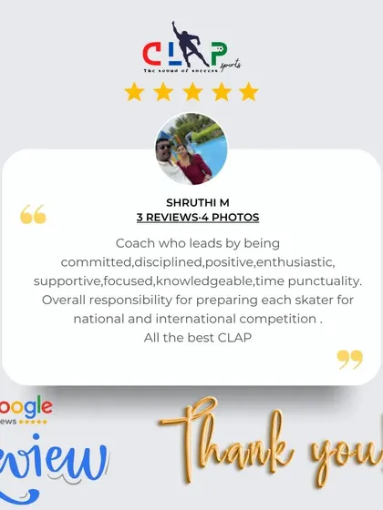 Thank you, Shruthi M, for this amazing review. We are committed to preparing every skater for national and international competitions.