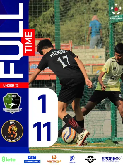 An unstoppable 11-1 victory for our U15 team against Charkop FC in the Youth Championship.