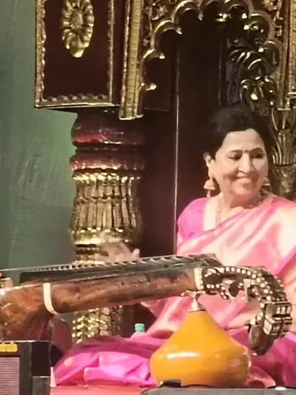 A happy moment captured during my concert at Sree Ramaseva Mandali. I love what I do, and I think it shows. Whether it's a big festival or a small hall, I put my heart into every single note.