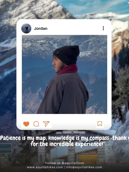 "Patience is my map, knowledge is my compass." A traveler thanking our Trip Captain, Jordan, for an incredible and well-guided experience.