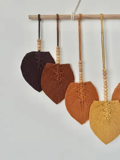 Another angle of the custom leaf hanging.