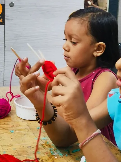 Wrapping yarn is a simple yet effective way to practice fine motor control. This activity helps develop hand-eye coordination and bilateral coordination, as both hands have to work together.