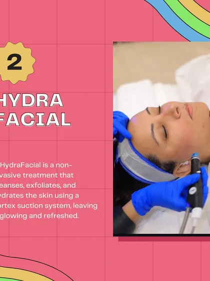 A HydraFacial is a non-invasive treatment that cleanses, exfoliates, and hydrates using a vortex suction system. It leaves the skin glowing, refreshed, and deeply moisturized.
