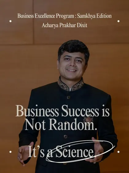 Success in business isn't random, it's a science. I apply the principles of Samkhya Darshan, the ancient science of cause and effect, to help business owners design efficient systems and align their space and time for sustainable, natural growth.