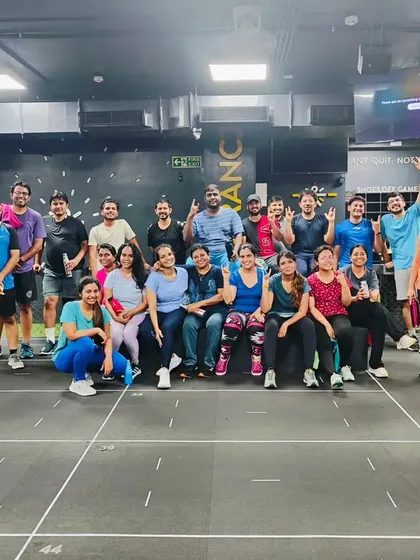 The heart and soul of my classes. Each photo captures a unique moment with my incredible community after a sweaty, joyful session. This is our shared victory lap.
