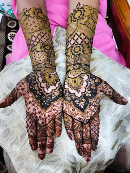 A beautiful design with a mix of dark and light patterns, creating a lovely contrast.