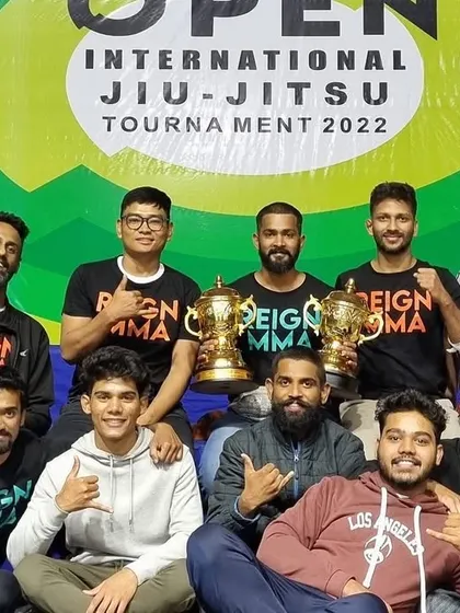 The team with our trophies after a successful showing at the International Jiu Jitsu Tournament. The results speak for themselves and are a direct reflection of the team's trust in our training system.