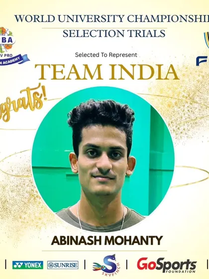 A proud moment as my trainee Abinash Mohanty is selected to represent Team India at the World University Championship.