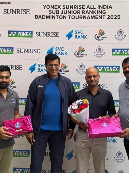 Welcoming BAI Secretary General Sanjay Mishra and Vimal Kumar to the All India Sub Junior Ranking Tournament. Our ability to host top officials underscores the credibility and importance of our events.