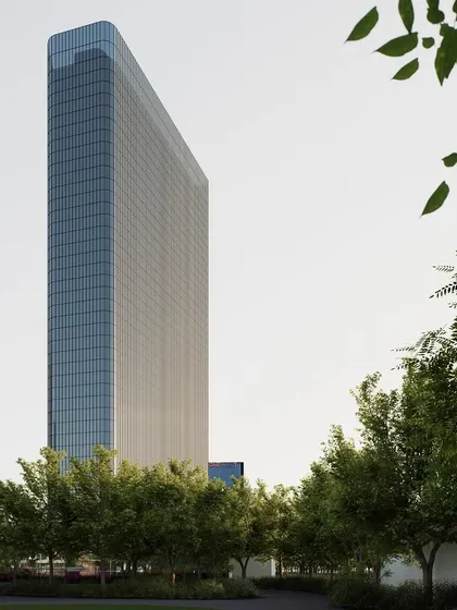 For this 140 meter office tower in Hyderabad, we focused on the ground plane as a critical interface with the city. We believe this is where a building truly engages the community, so we designed it as a mixed use urban plaza with retail, gardens, and public amenities.