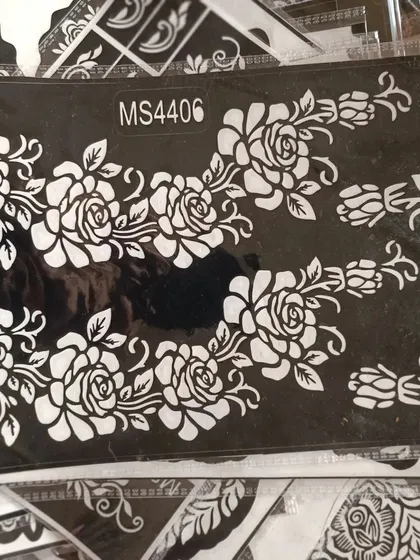 This rose vine stencil is perfect for creating elegant, flowing designs. It's a great choice for parties or festivals.