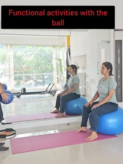 I incorporate functional activities with a stability ball to improve balance, core strength, and coordination for my clients with Parkinson's.