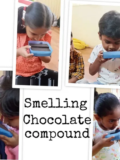 The process of making chocoberry bites, from smelling the ingredients to dipping strawberries in chocolate and enjoying the sweet result.