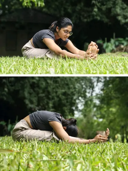Paschimottanasana, or Seated Forward Bend, is excellent for improving digestion, managing diabetes, and increasing flexibility in the spine and hamstrings.