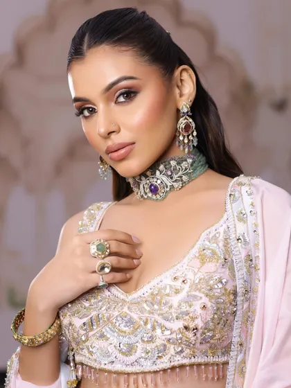 A beautiful portrait that captures the glowing skin and the sparkle in the eyes.