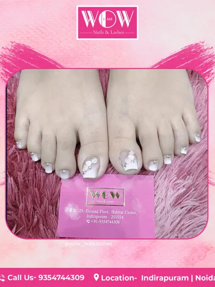 We believe your toes deserve to be just as glamorous as your fingertips. We offer stunning and durable nail extensions for your feet, complete with intricate 3D floral art and sparkling details for a truly luxurious pedicure.