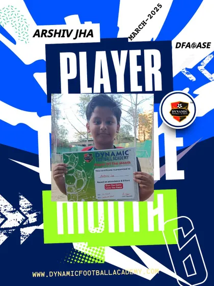 Arshiv Jha, Player of the Month for March 2025.