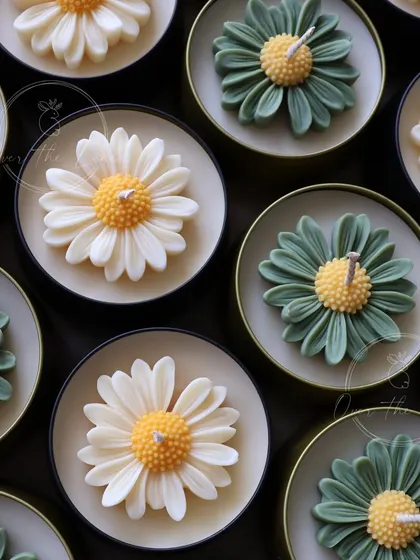 My Daisy tin jar candles in a fresh sage green and ivory. The earthy green is a beautiful, calming color.