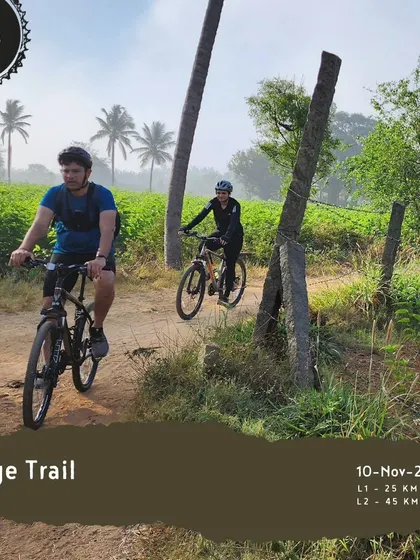 Our 'Ridge Trail' ride offers a mix of terrains suitable for both Level 1 and Level 2 riders, exploring the scenic ridges near Bangalore.