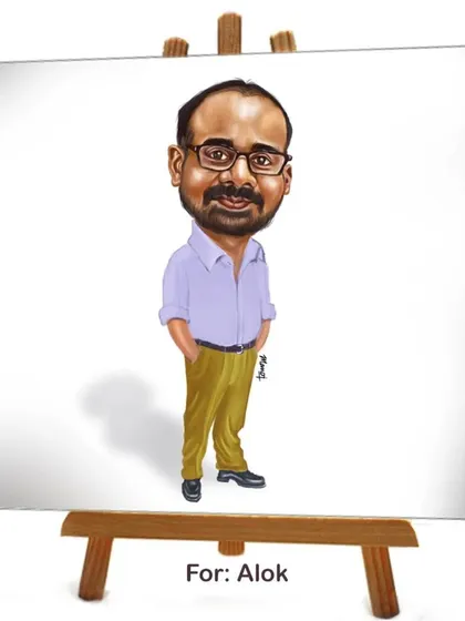 This digital caricature was made for Alok. These custom artworks make for unique gifts and personal branding materials.