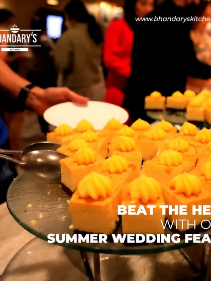 Beat the heat with a delightful dessert spread. These mini mango cheesecakes are a perfect example of the light and refreshing summer treats I can include in your wedding or corporate event menu.