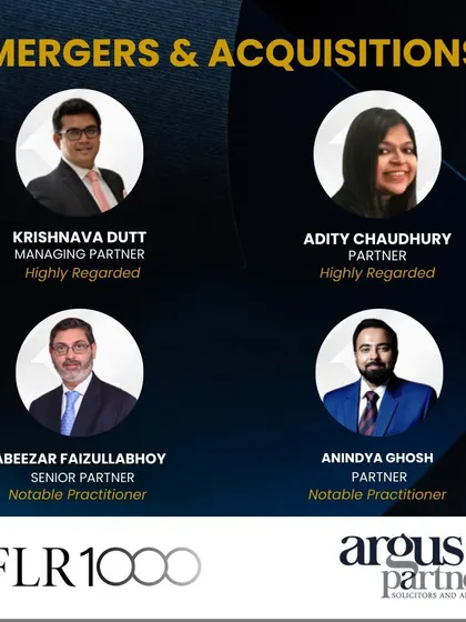 IFLR1000 has recognized me and my partners as 'Highly Regarded' and 'Notable Practitioners' in Mergers & Acquisitions for 2024.
