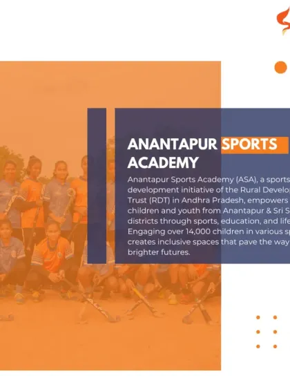Introducing our 2025 Grant Partner, Anantapur Sports Academy. They are a sports for development initiative empowering over 14,000 rural children in Andhra Pradesh through sports, education, and life skills.